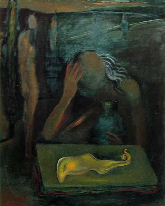 1981_11_seated figure contemplating a 'great tapeworm masturbator' 1981.jpg